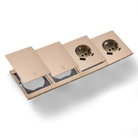 Interruptores y Enchufes de Pared WESA Ultrafinos con Botón Pulsador EU de 1/2/3 Vías con Enchufe USB Tipo C, Combinación Libre, Diseño Moderno de Lujo