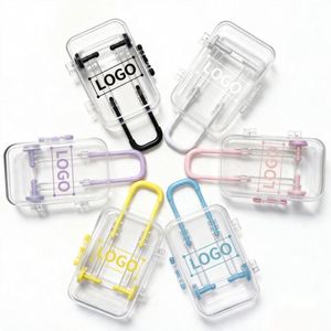 Cajas de Almacenamiento Portátiles de Plástico Transparente con Logotipo Personalizado, Mini Cubos para Viaje, Suministros de Oficina, Joyería, Uso Versátil - Product Image 1