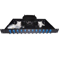 Usine 1U 19 pouces Type de cadre montage en rack panneau de brassage à fibre optique SC/UPC APC bornier à fibre optique 12 24 48 ports
