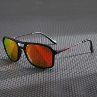 Gafas de Sol Deportivas Retro Europeas Americanas, Montura Completa de Doble Barra, Polarizadas UV400, Unisex para Adultos, Ciclismo, Conducción, Actividades al Aire Libre