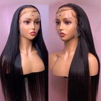 Perruques brutes de haute qualité en gros, cheveux humains brésiliens vierges HD Lace avec fermeture suisse, lisses comme des baguettes, pour femmes noires 100