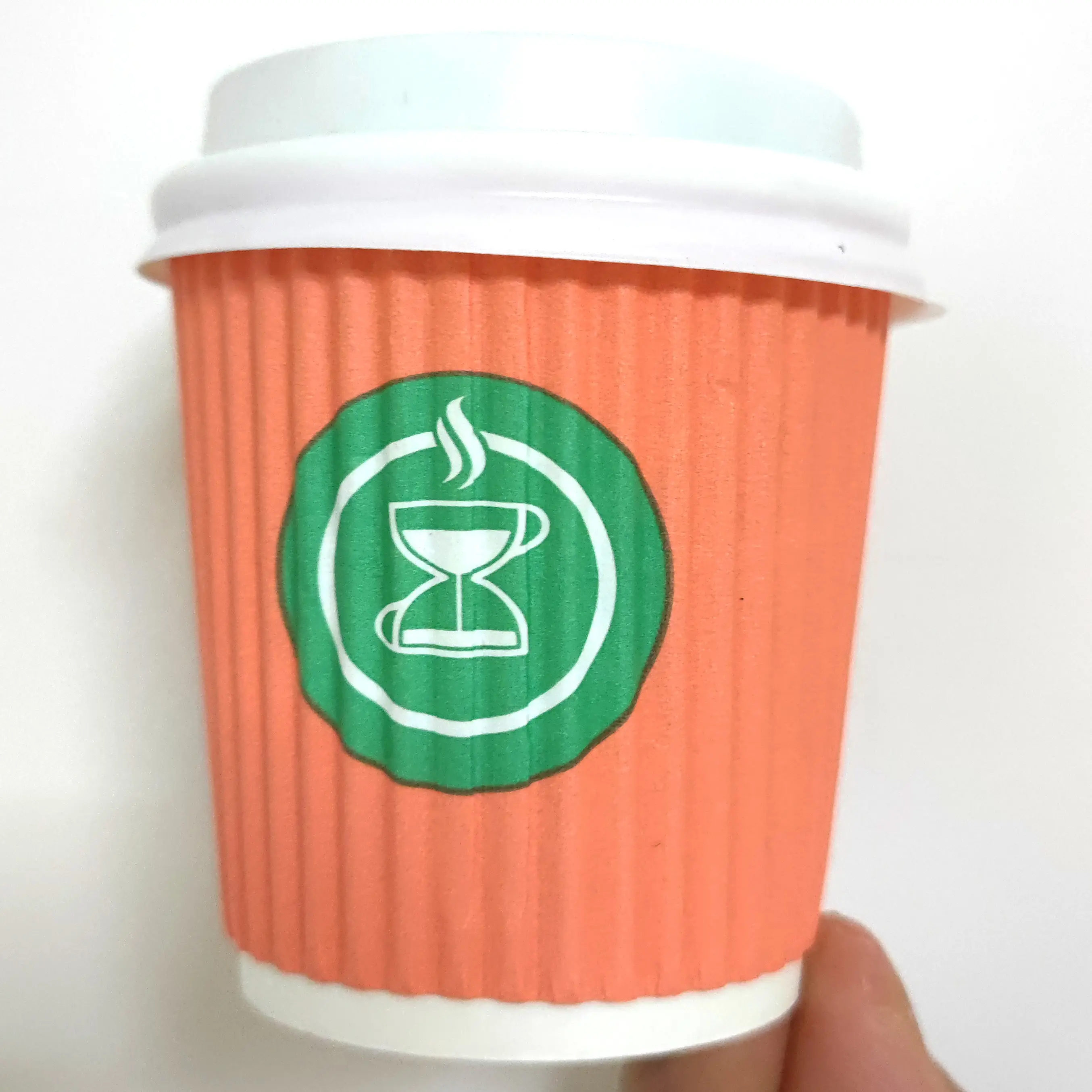 Fabrika satış tasarım kendi Logo tek çift duvar kağıdı kahve fincanı PS kapaklı