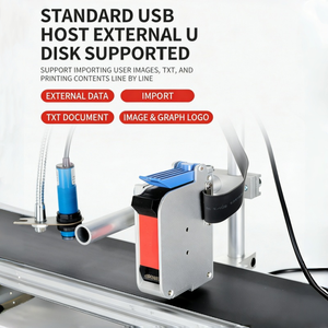 เครื่องพิมพ์อิงค์เจ็ทออนไลน์ขนาด 12.7 มม. พร้อมสายพานลำเลียง 2 in 1 สำหรับการพิมพ์โค้ดบนสายการผลิต ขวด ถุง กระป๋อง กล่อง - Product Image 4