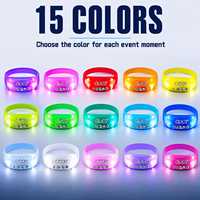 Bracelet LED programmable 15 couleurs, contrôle DMX via application, bracelet lumineux pour concert, fête, personnalisable