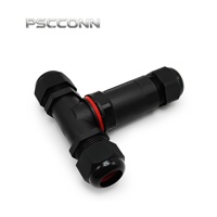 Connecteur circulaire étanche IP68 PSCCONN GW25 à 5 broches en T, connecteur de câble extérieur haute puissance 24A 450V, boîtier métrique M25