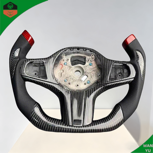 Volante de Fibra de Carbono con Base Plana y Calefacción para <span class=keywords><strong>BMW</strong></span>, Volante G22 430i Led G30 Pre Lci 6gt G32 540i 540 2017 2018 <span class=keywords><strong>2022</strong></span> - Product Image 3