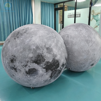 Boule de lune gonflable avec lumière LED, modèle de lune gonflable géant pour la décoration d'événements, exposition d'astronomie, festival de musique