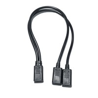 Cable adaptador hembra tipo C a doble hembra tipo C de 30 cm |   Hub USB C |   Salida de Corriente Continua |   Divisor de 5V 3A 15W |   Carga dos dispositivos |   Sin Datos