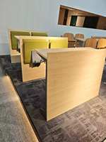 Chaise d'université en bois au design moderne avec tablette d'écriture, bureau scolaire avec coussin, 3 tiroirs, ensembles scolaires ignifuges