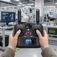 Émetteur radio RC HotRC HT-8A/10A 8/10CH 2.4G FHSS, télécommande RC pour robots industriels, équipement de modélisme RC