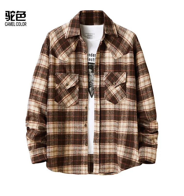 2022 winter men shirts christmas flannel mexican clergy work fitness shirt for men