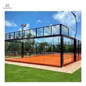 Cancha de Pádel Móvil Desmontable con Placa Panorámica y Carpa Eléctrica, Cancha de Pádel Portátil Interior - Product Image 4