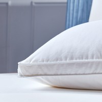Oreiller en duvet de canard de qualité supérieure, résistant à l'humidité, certifié CE, avec matériau extérieur personnalisé, couleur unie, pour utilisation dans les hôtels 5 étoiles