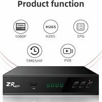Décodeur H265 DVB-T2 1080p pour Espagne et Italie avec port réseau RJ45, récepteur 10 bits, best-seller transfrontalier, prêt à être expédié
