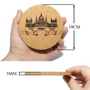 Posavasos de Madera Natural para Decoración de Vajilla, Posavasos Antideslizante con Logotipo de <span class=keywords><strong>Mapa</strong></span> de Construcción de Ciudad, Soporte para Bebidas, Té y Café, 1 Unidad - Product Image 5
