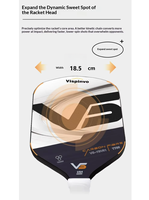 Raquette de pickleball en fibre de carbone 3K T700 de 16 mm, certifiée USAPA, conforme aux normes de tournoi, entièrement en carbone, design personnalisable