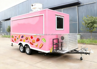 Remorque de cuisine mobile DOT de 15 pieds, rose, pour hot-dogs, chariot de cuisine, camion de nourriture, machine à crème glacée, machine à café, remorque de nourriture