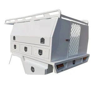 Lamax white aluminium ute canopy ute black toolbox tray and canopy dual/single/extra 4 x4 cab