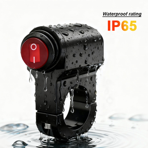 IP65 su geçirmez SPST KCD1 ON/OFF <span class=keywords><strong>12V</strong></span> ATV LED Rocker anahtarları 22MM motosiklet gidonu UTV sürüş işık için tak oyna - Product Image 3