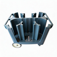 Chariot de rangement pour vaisselle en plastique Heavybao pour restaurants et hôtels, porte-assiettes réglable