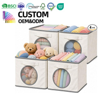 Caja de Almacenamiento Plegable de Tela para Armario con Asa de un Solo Lado, Gran Capacidad para el Hogar