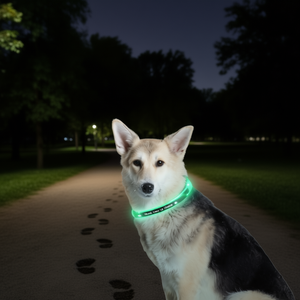 Collier LED rechargeable par USB pour chien, éclairage multicolore, longueur réglable pour chiens de petite, moyenne et grande taille, promenade nocturne - Product Image 2