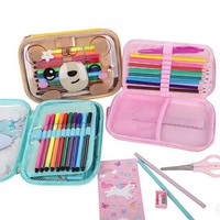 Trousse à crayons transparente 3D 2D en EVA grande capacité pour enfants garçons filles, mignonne, avec fermeture éclair, vente en gros pour cadeaux scolaires