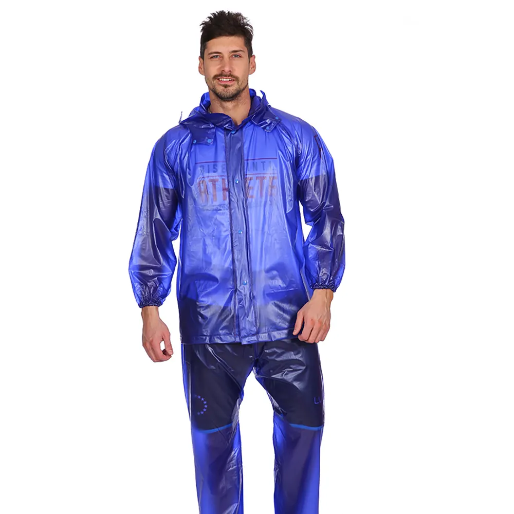 Wholesale Outdoor Thickening Single Pvc Raincoat Rain Pants Suit Adult Split Raincoat