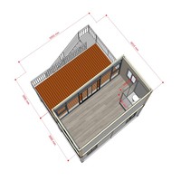 Maison préfabriquée modulaire moderne personnalisée DXH, villa en conteneur avec isolation thermique pour appartement, café, bureau, camping