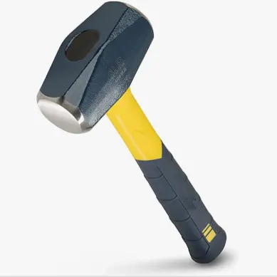 Khoan/Crack Hammer-Sledge 3 Pound Với Tay Cầm Bằng Sợi Thủy Tinh & Grip Đệm Không Trượt-MRF3LB, Xanh/Vàng