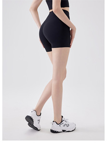 Shorts cyclistes taille haute 3 pouces pour femmes, couleur nude, effet fesses galbées, sans démarcation, pour la course, la gym, l'entraînement et le yoga, OEM ODM - Product Image 2