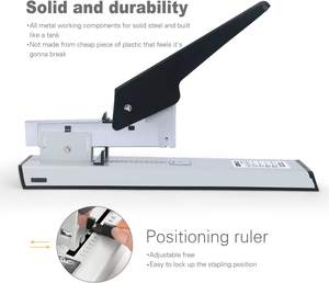 Yüksek kaliteli üst ofis kırtasiye ağır Jumbo endüstriyel zımba Max 240 levhalar manuel güç metalden yapılmış - Product Image 4