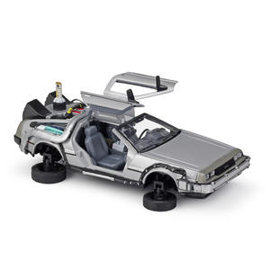 WELLY 1:24 voitures miniatures <span class=keywords><strong>Dmc</strong></span>-12 <span class=keywords><strong>Delorean</strong></span> Retour vers le futur Time Machine version avion classique moulé sous pression modèle de voiture jouet - Product Image 1