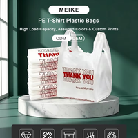 Sacs en plastique biodégradable HDPE de qualité alimentaire, type gilet/t-shirt, multifonctionnels, couleur personnalisée, pour légumes, fruits, viande, salades, gâteaux, sushis