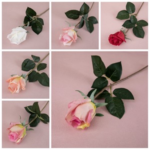 ช่อดอกกุหลาบประดิษฐ์ CallaFloral โพลีเอสเตอร์ สำหรับตกแต่งภายใน สีขาว ชมพู ส้ม ชมพูอ่อน ชมพูเข้ม ม่วง ก้านเดี่ยว - Product Image 5