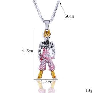 Nuovo Portachiavi in Lega Stile Anime, Portachiavi Super Saiyan Son Goku, Ciondolo Cosplay, Portachiavi da Uomo per Maglione - Product Image 5