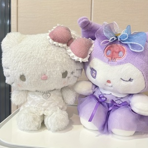 美国3-5天快速交货，白色天使小猫毛绒公仔可爱毛绒玩具毛绒卡通动物毛绒收藏礼品 - Product Image 4