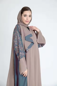 Haya Modest Mujeres Maxi Abaya Venta al por mayor en el Reino Unido Dubai Borka Vestido de manga larga Antiestático Estilo Emirates - Product Image 4