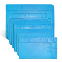 Tapis de réparation magnétique résistant aux hautes températures - Tapis en silicone élastique antidérapant pour la maintenance de la soudure des cartes mères de téléphone et des circuits imprimés