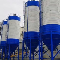 Silo à ciment boulonné de 80 tonnes avec conception à plaques de pression, silo modulaire détachable pour le stockage de poudre, destiné aux centrales à béton, export.
