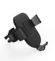 Chargeur de voiture sans fil à gravité 15W, double entrée USB-C et Micro USB, support de téléphone pour grille d'aération pour la navigation en conduite