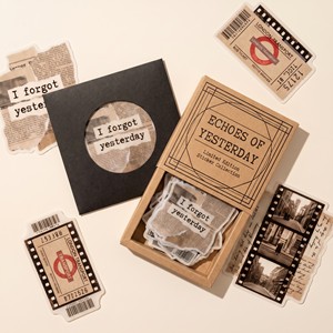 Pegatinas de Papel Washi con Diseños Estéticos Personalizados, Recuerdos del Ayer, Paquete de Pegatinas Especiales con Acabado de Aceite - Product Image 4