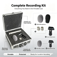 Microphone à condensateur à diaphragme fin DR-80 avec capsules interchangeables cardioïdes et supercardioïdes, XLR, pour studio et scène en direct