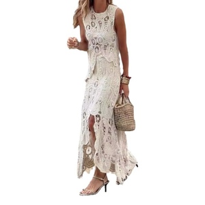 New Hollow Lace Irregular Vest Top Half <b>Skirt</b> Women's Casual 2 Piece Set Fashion - Product Image 6