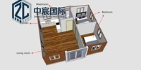 Maisons préfabriquées de luxe Zhongchen Chine, maisons conteneurs, prix, livraison, maison modulaire à vendre, petite taille