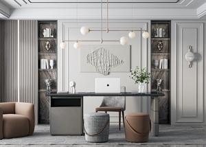 Panel de madera maciza blanco moderno, estantería duradera, muebles clásicos para el hogar, diseño para el hogar, oficina, sala de estar o pared del apartamento - Product Image 5