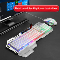 Özel X7 Usb Sem Fio Rgb De Laptop Teclado Para Tablet Y oyun kiti kablosuz oyun ergonomik klavye ve fare Combos Set