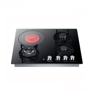 Zhongshan Nuoyi Acero inoxidable 4 quemadores Gas Placa eléctrica Inducción Construido en cocina infrarroja con soporte de sartén de hierro fundido - Product Image 1