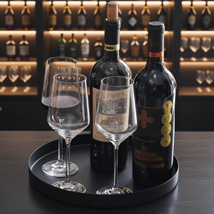 Bandeja de Servicio Redonda de Plástico para <span class=keywords><strong>Bar</strong></span> y Restaurante, Económica, con Logotipo Personalizado Impreso, Antideslizante, Bandejas de PP para Alimentos, Herramientas de <span class=keywords><strong>Bar</strong></span> - Product Image 2