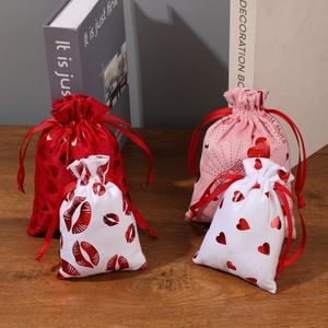 Bolsa de Terciopelo con Cordón en Forma de Corazón Zongliu, Nueva para San Valentín, Bodas, Regalos, Dulces y Joyería, para Regalos Románticos - Product Image 4